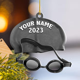 Parvii Personalized Swimming Ornament, Gift for Swimming Lovers Ornaments Swimmer Christmas Ornament Christmas Tree Decor Swimming Christmas Ornament Lovers, Male Female Swimmer Ornament (S9)